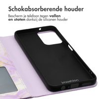 imoshion Design Bookcase Motorola Moto G34 - Purple Marble