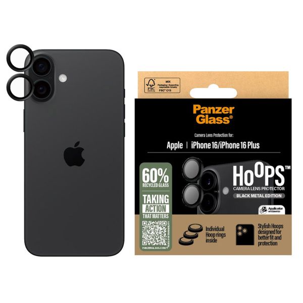 PanzerGlass Camera Protector Hoops Optic Rings Apple iPhone 16 / 16 Plus
