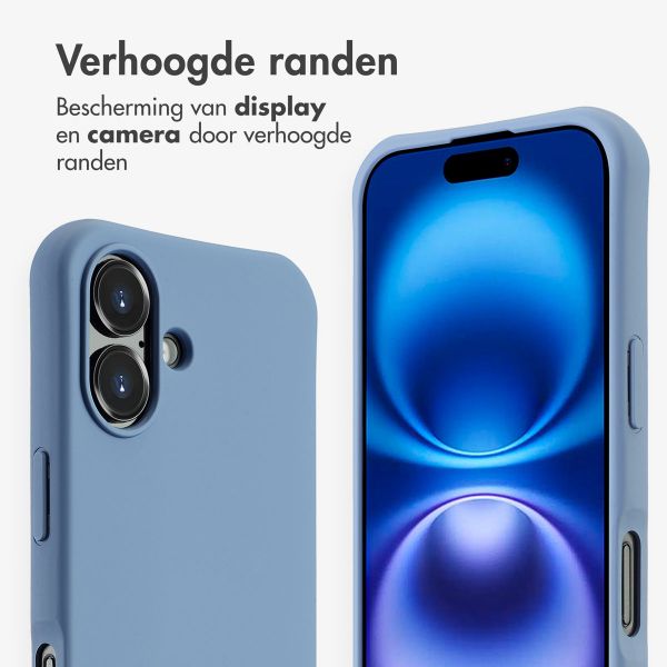 imoshion Color Backcover met afneembaar koord MagSafe Apple iPhone 16 - Ash Blue