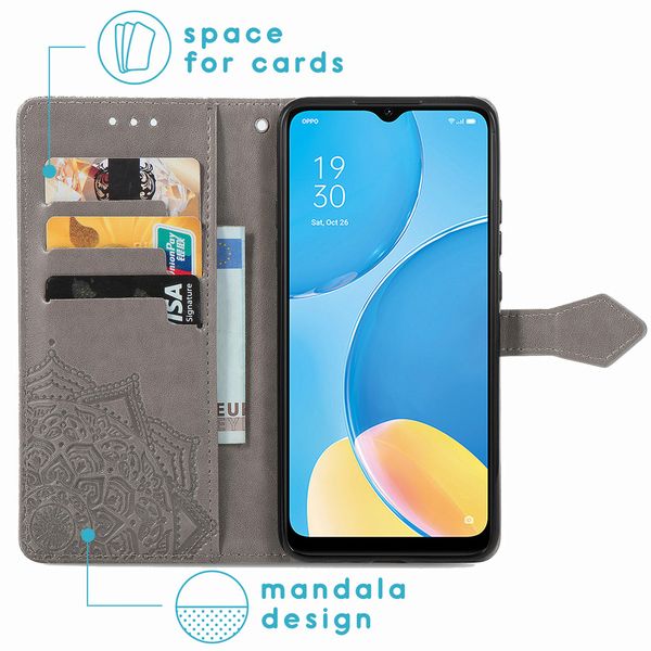 imoshion Mandala Bookcase Oppo A15 - Grijs