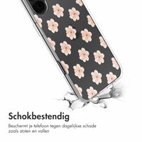 imoshion Design hoesje Apple iPhone 16 - Floral Peach