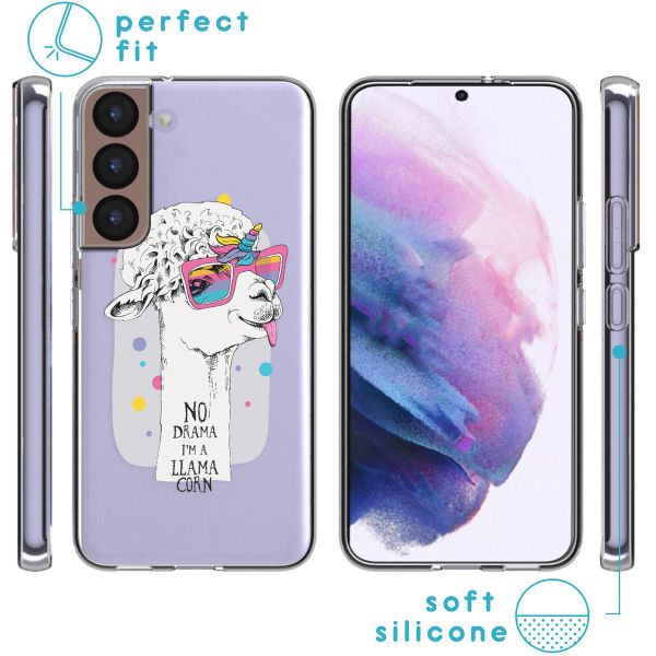 imoshion Design hoesje Samsung Galaxy S22 - Llama - Wit