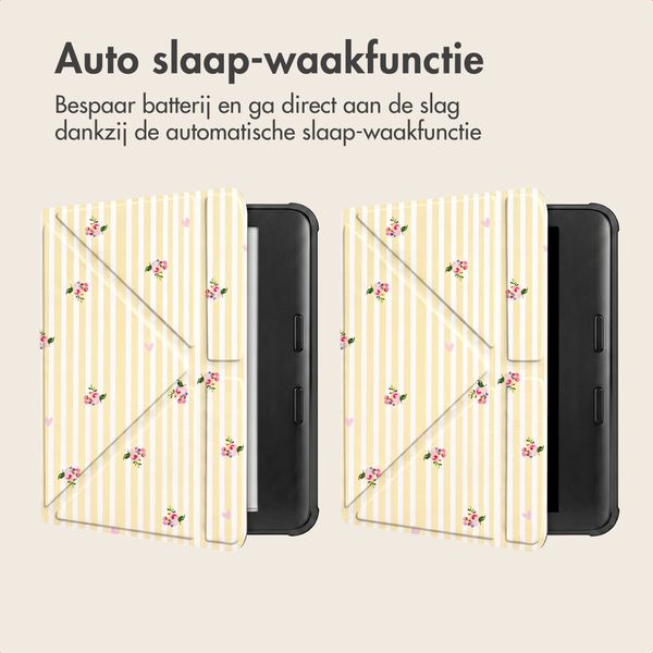 imoshion Design Vouwbare Bookcase Kobo Libra Colour - Garden Stripes