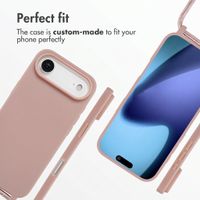 imoshion Silicone Case with Strap Apple iPhone Air - Sand Pink