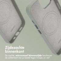 Accezz MagSafe Leather Backcover Apple iPhone 15 - Light Grey