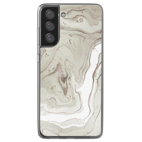 imoshion  Design hoesje Samsung Galaxy S21 FE - Sandy Marble