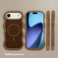 Selencia Wavy Backcover met MagSafe Apple iPhone Air - Mocha Brown