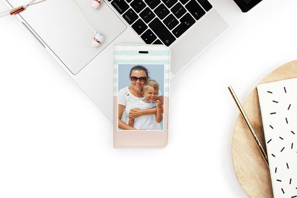 Ontwerp je eigen Compact gel bookcase hoes Samsung Galaxy S10e - Wit