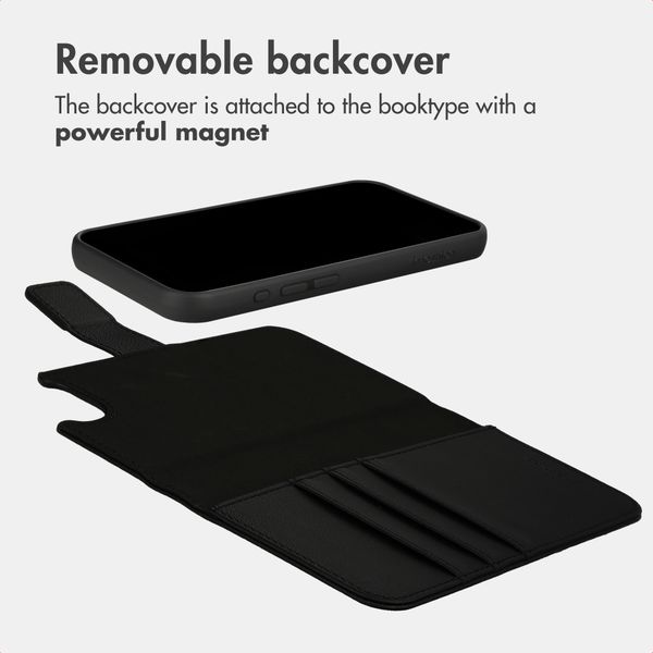 imoshion Uitneembare 2-in-1 Luxe Bookcase Apple iPhone 17e / 16e - Zwart