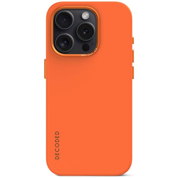 Decoded Silicone Backcover MagSafe iPhone 15 Pro - Oranje