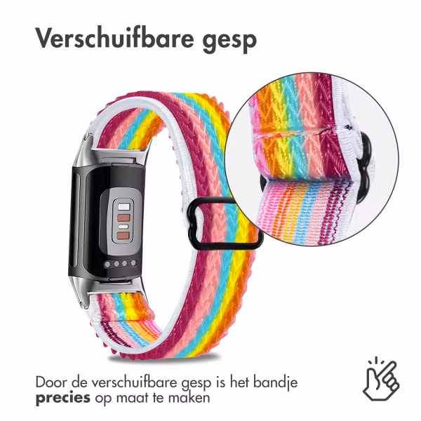 imoshion Elastisch nylonbandje Fitbit Charge 5 - Meerkleurig