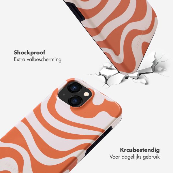 Selencia Vivid Tough Backcover iPhone 15  - Dream Swirl Orange