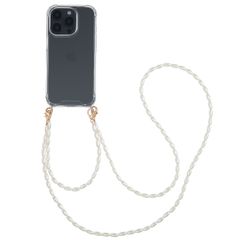 imoshion Backcover met koord + armband - Parels iPhone 16 Pro - Transparant