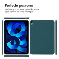 Accezz Liquid Silicone Backcover met penhouder Apple iPad Air 11 inch (2025) M3 / (2024) M2 / Air 5 (2022) / Air 4 (2020) - Donkergroen