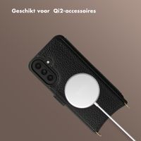 Selencia Riva Bookcase met MagSafe en Koord Samsung Galaxy A57 (5G) - Zwart