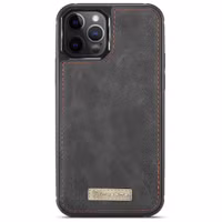 CaseMe Luxe 2 in 1 Portemonnee Bookcase Apple iPhone 12 (Pro) - Zwart