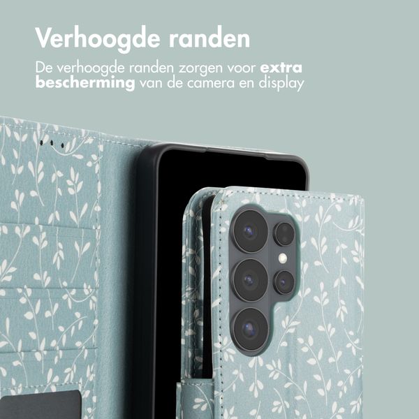 imoshion Design Bookcase Samsung Galaxy S26 Ultra - Smoke Green Flowers