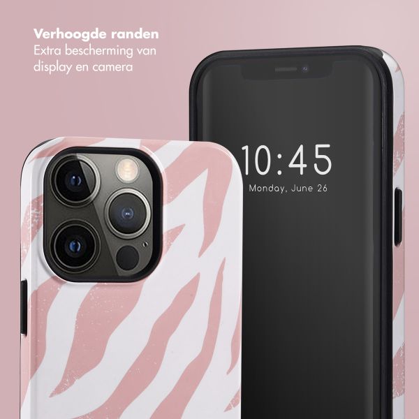 Selencia Vivid Backcover Apple iPhone 13 Pro - Colorful Zebra Old Pink