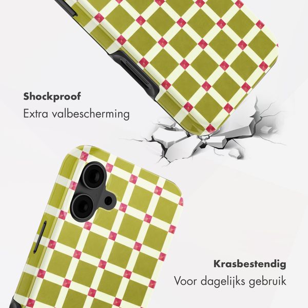Selencia Vivid Backcover met MagSafe Apple iPhone 16 - Check This Olive