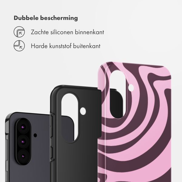 Selencia Vivid Backcover Samsung Galaxy A36 / A56 - Wavy Swirl Pink Plum