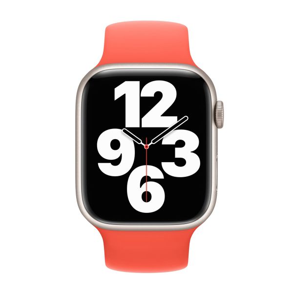 Apple Siliconen solobandje Apple Watch | 38/40/41/42 mm - Maat 7 - Nectarine