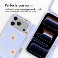 imoshion Siliconen design hoesje met koord Apple iPhone 17 Pro - Lila Flower Distance