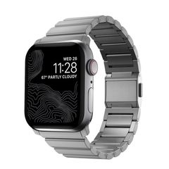 Nomad Titanium schakelband Apple Watch | 44/45/46/49 mm - Zilver