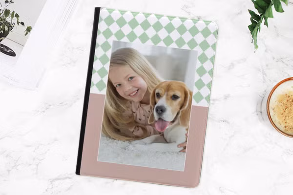 Ontwerp je eigen 360° draaibare tablethoes Apple iPad 9 (2021) 10.2 inch / iPad 8 (2020) 10.2 inch / iPad 7 (2019) 10.2 inch - Zwart