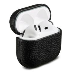 Accezz Echt Leren Case Apple AirPods 4 - Zwart