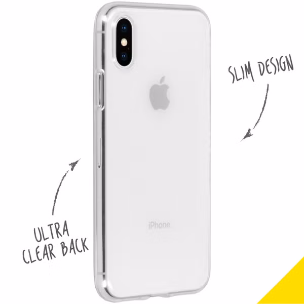 Accezz Clear Backcover Apple iPhone X / Xs - Transparant