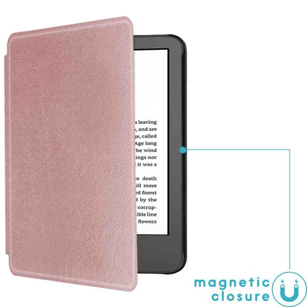 imoshion Slim Hard Case Bookcase Amazon Kindle (2024) / Amazon Kindle (2022) 11th gen - Rosé Goud