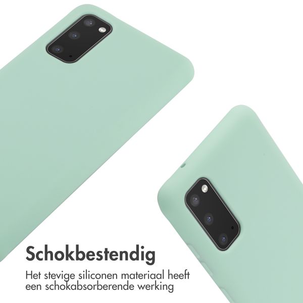 imoshion Siliconen hoesje met koord Samsung Galaxy S20 - Mintgroen