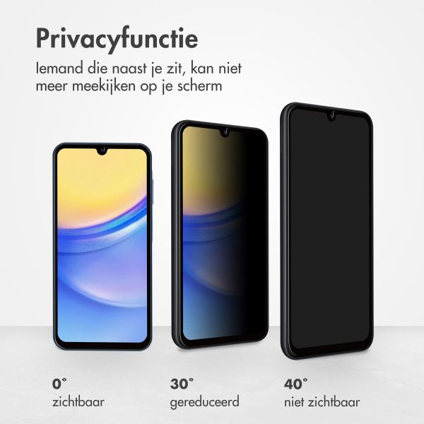 Accezz Gehard Glas Privacy Screenprotector Samsung Galaxy A15 (5G/4G)