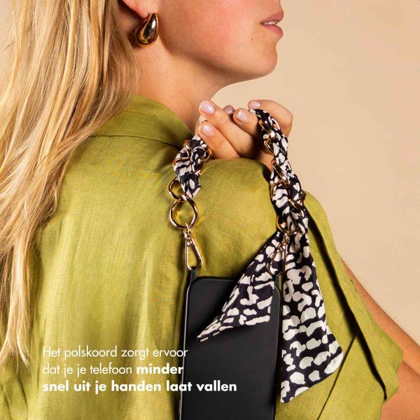 Selencia Luxe Polskoord met Sjaal - Zwart