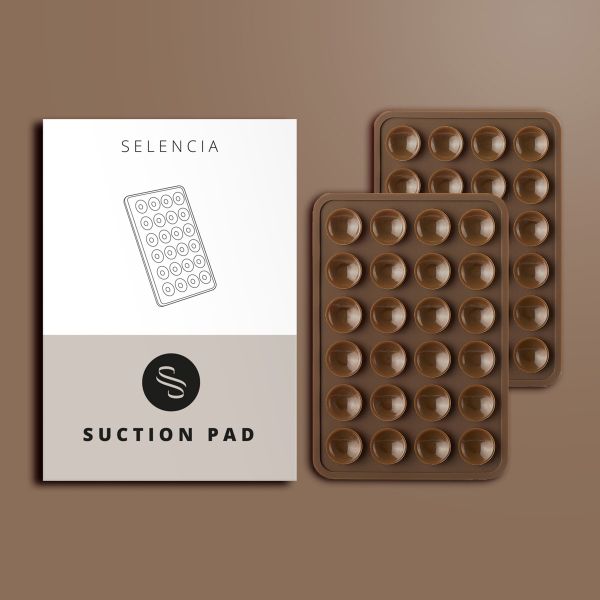 Selencia 2-Pack Telefoonhouder Zuignap - Mocha Brown