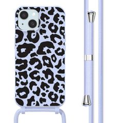 imoshion Siliconen design hoesje met koord Apple iPhone 15 - Animal Lila