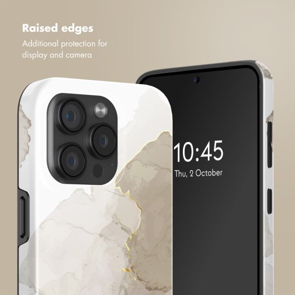 Selencia Vivid Back Cover with MagSafe Apple iPhone 15 Pro - Marble Light Brown