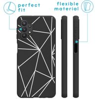 imoshion Design hoesje Samsung Galaxy A32 (5G) - Grafisch - Lijn Zwart