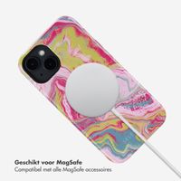 Selencia Vivid Tough Backcover met MagSafe iPhone 14 - Marble Pink