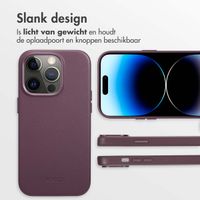 Accezz MagSafe Leather Backcover Apple iPhone 14 Pro - Heath Purple