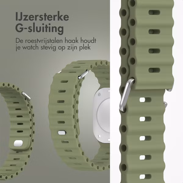 Accezz Ocean bandje Apple Watch Series 1 - 11 / SE / Ultra (44/45/46/49 mm) - Khaki