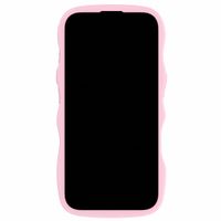 Holdit Wavy Case iPhone 16 - Pink / Transparent