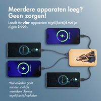 Ontwerp je eigen 10.000 mAh powerbank met geïntegreerde kabels - Zwart