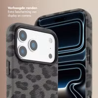 Selencia Sabi Backcover Panterprint met MagSafe Apple iPhone 17 Pro Max - Midnight Black