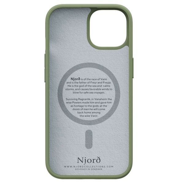 Njorð Collections Suède Comfort+ Case MagSafe iPhone 15 - Olive