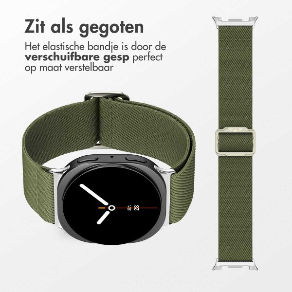 imoshion Elastisch Nylonbandje voor de Samsung Galaxy Watch 8 (Classic) - 40 / 44 / 46mm - Groen