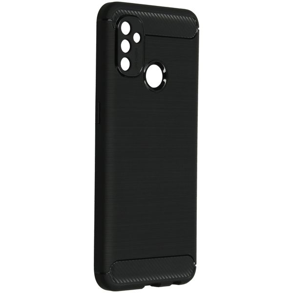 Brushed Backcover OnePlus Nord N100 - Zwart