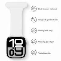 imoshion Verpleegkundige siliconenband Apple Watch Series 1 t/m 9 / SE (38/40/41 mm) | Series 10 / 11 (42 mm) - Wit