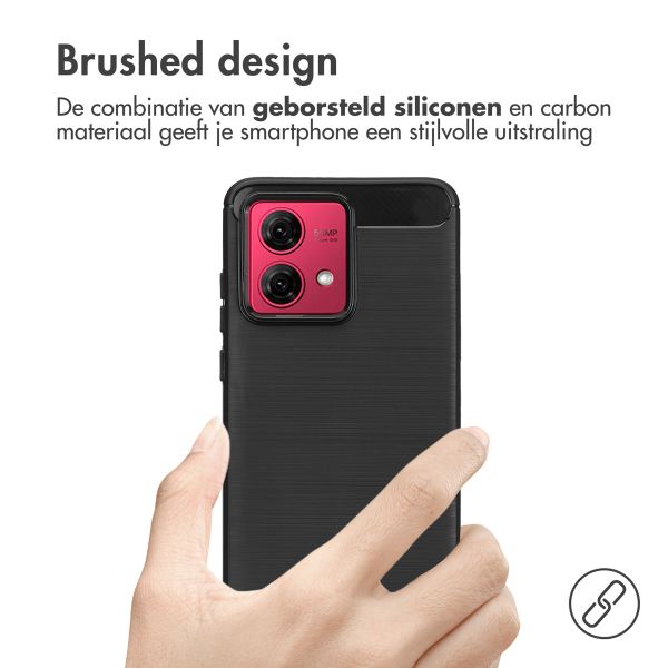 imoshion Brushed Backcover Motorola Moto G84 - Zwart