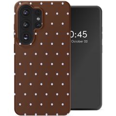 Selencia Vivid Case with MagSafe Samsung Galaxy S26 Ultra - Happy Dots Chocolate